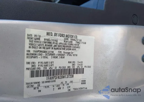 2011 Ford Focus Se from USA, damaged, VIN 1FAHP3FN2BW137238